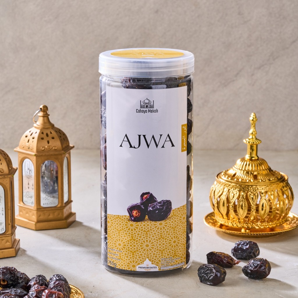 

Cahaya Mekah Kurma Ajwa 750gr Dates Nabi Toples Premium Original High Quality