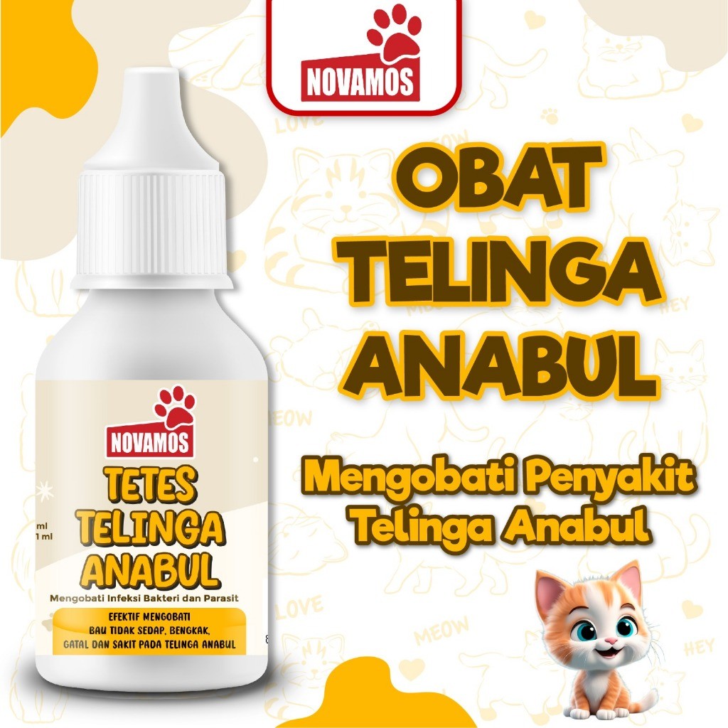Obat Tetes Telinga 10 ML untuk Kucing & Anjing - Atasi Gatal, Infeksi, dan Tungau Telinga