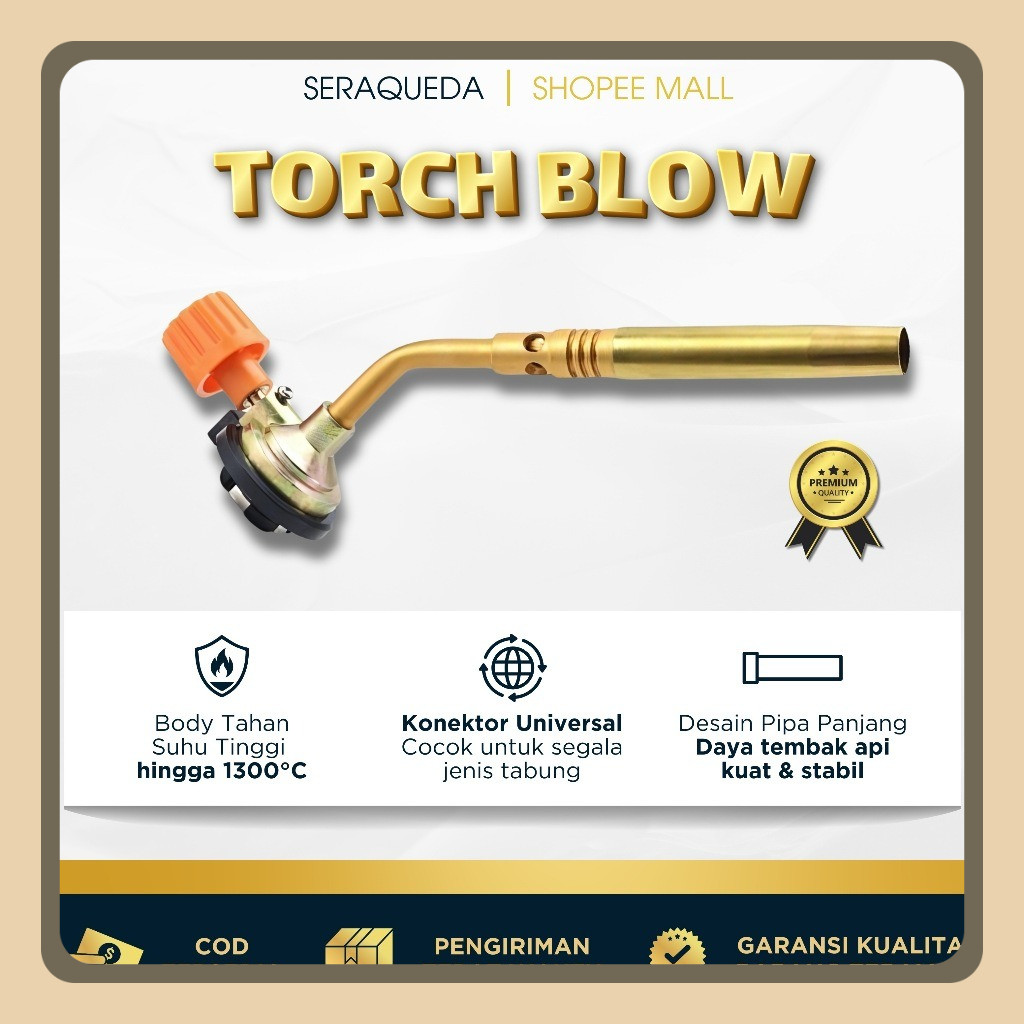KEPALA LAS SINGLE MANUAL / Gas Torch Manual Bahan KUNINGAN DAN BESI