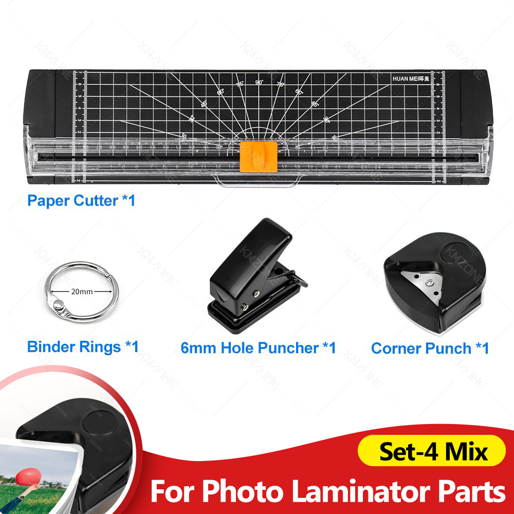 

Office Bidirectional A4 A5 Paper Cutter Binder Ring 6mm Hole Puncher Corner Punch For Portable Mini Photo Laminator Accessories