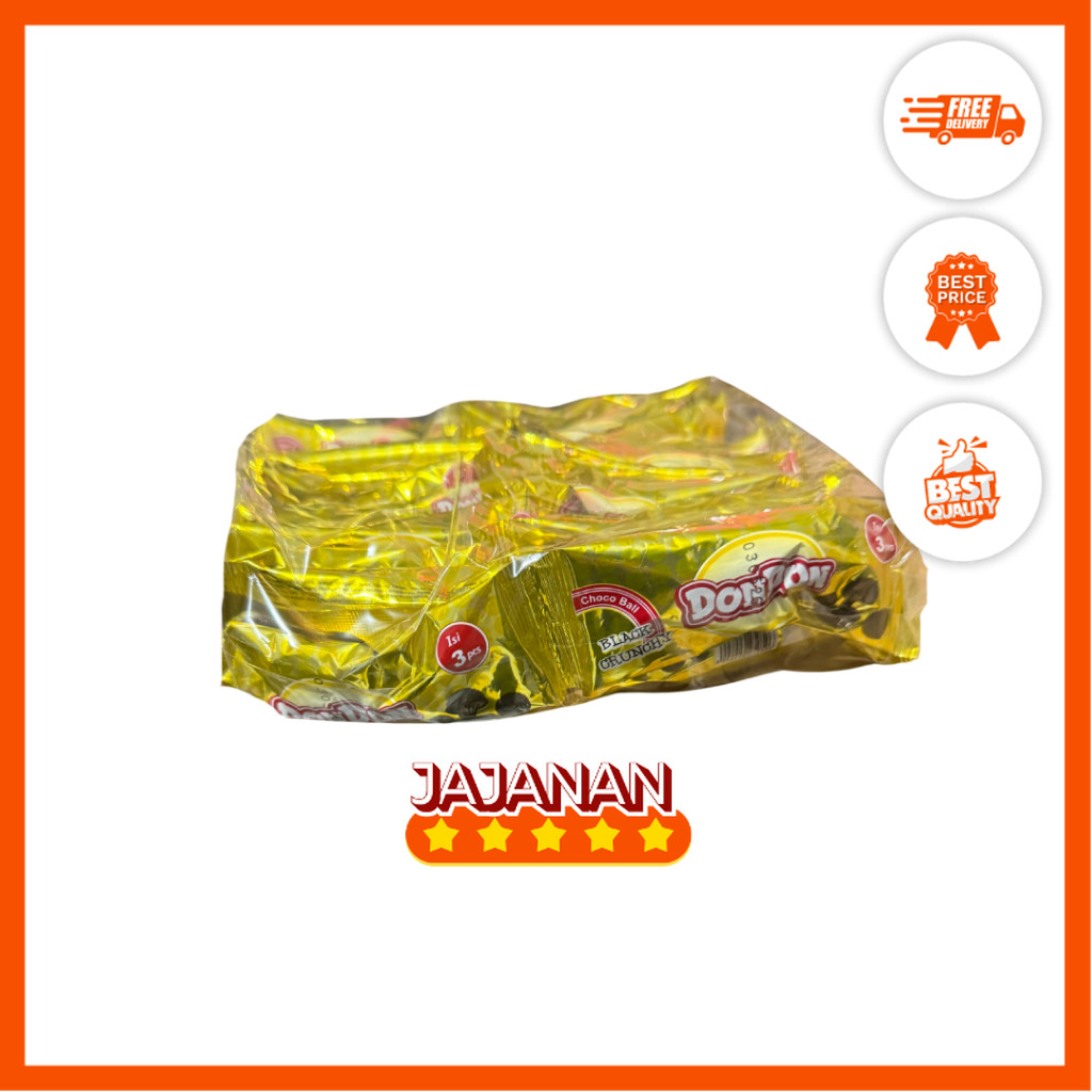 

DonDon Choco Ball Black Crunchy 1 Pack isi 20 Sachets x 3 pcs