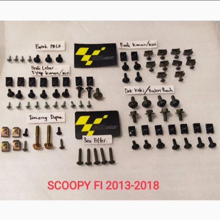 Baut Baud Full Set Full Body Bodi Scoopy Fi Lama 2012-2018 - AB