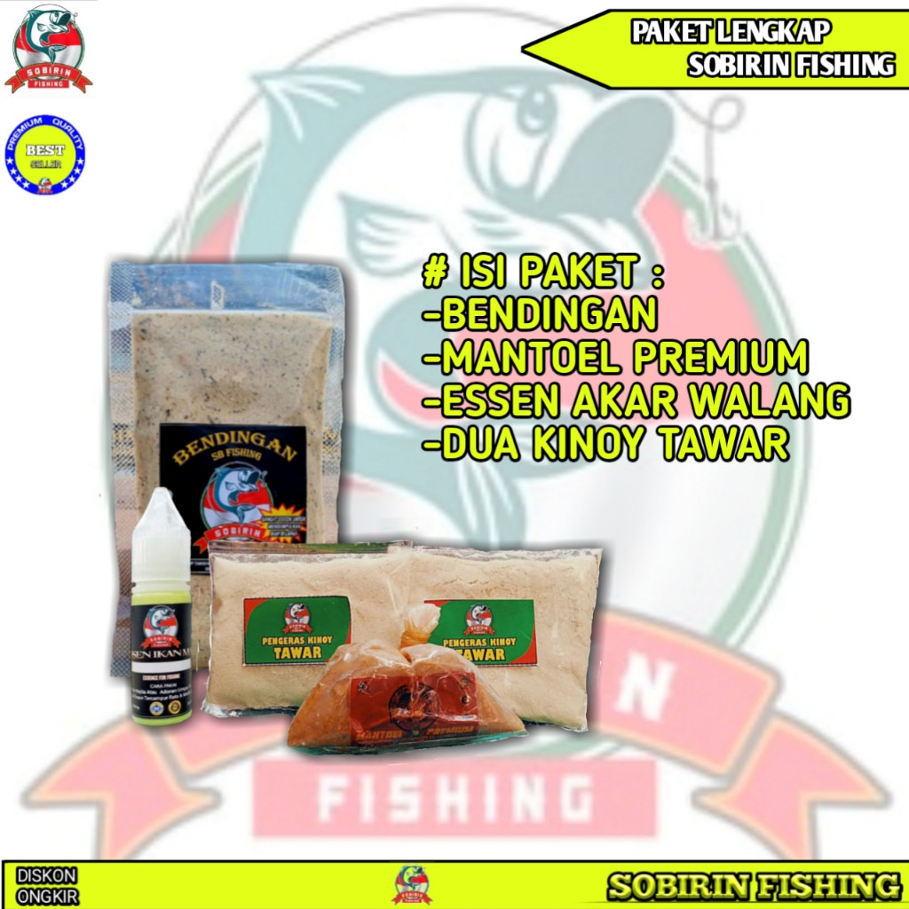

Paket Umpan Mantoel Premium Akar Walang Bendingan Pengeras Sobirin Fishing