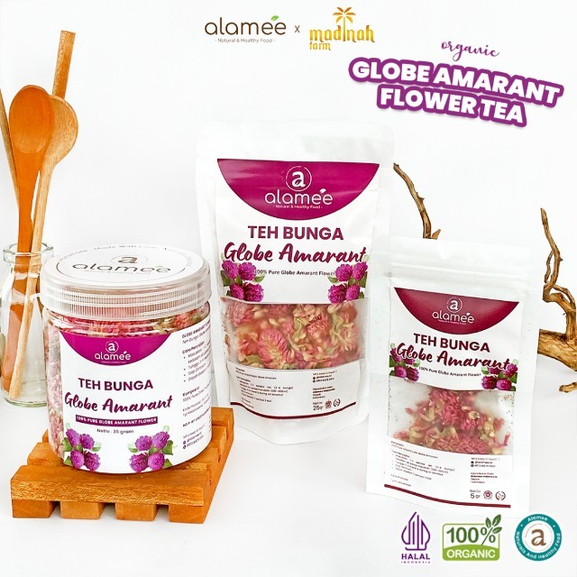 

Teh Bunga Globe Amaranth Tea Herbal Kering Organik Herbal Organic Asli Dried Flower Alami madinah