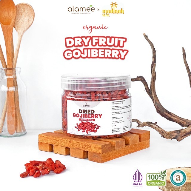 

ALAMEE Gojiberry Kering Cemilan Buah Sehat Rendah Kalori Dried Gojiberry Buah Kici Kering 150gr madinah