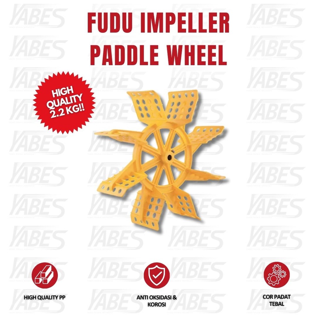 Impeller Only Kincir Fudu Aerator Paddle Wheel Tambak Kolam, Udang