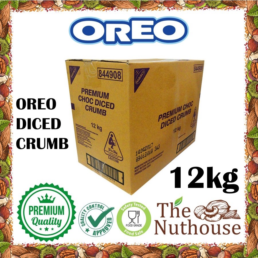 

12kg Oreo Diced Crumb / Potong Dadu / Remah Kasar (1 Box / Dus) [Nabisco]