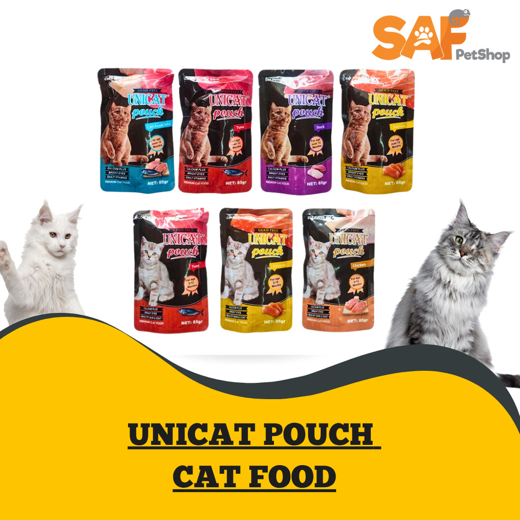 Unicat Pouch Grain Free Wet Food makanan basah kucing
