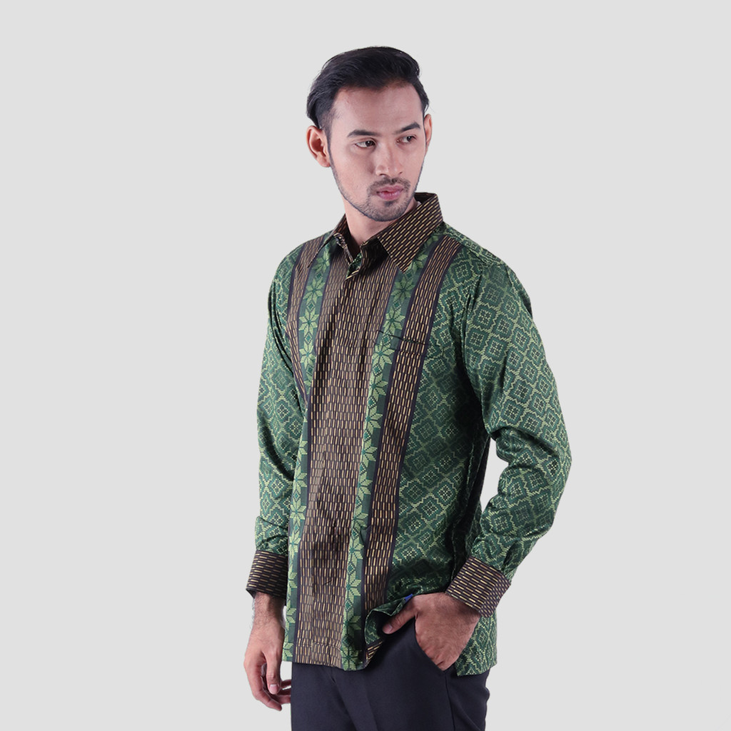 Baju Batik BHS Classic Warna Hijau 01