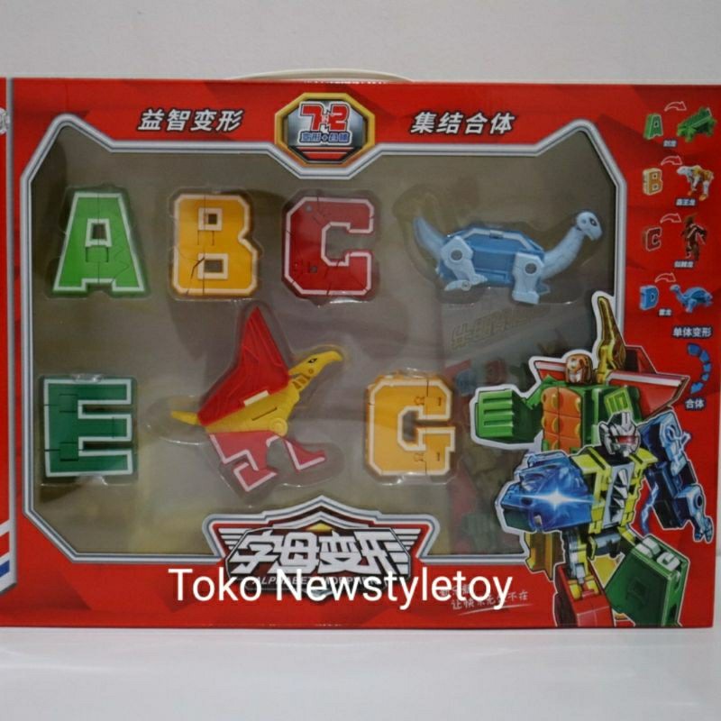 Mainan Huruf abjad jadi Robot Co
