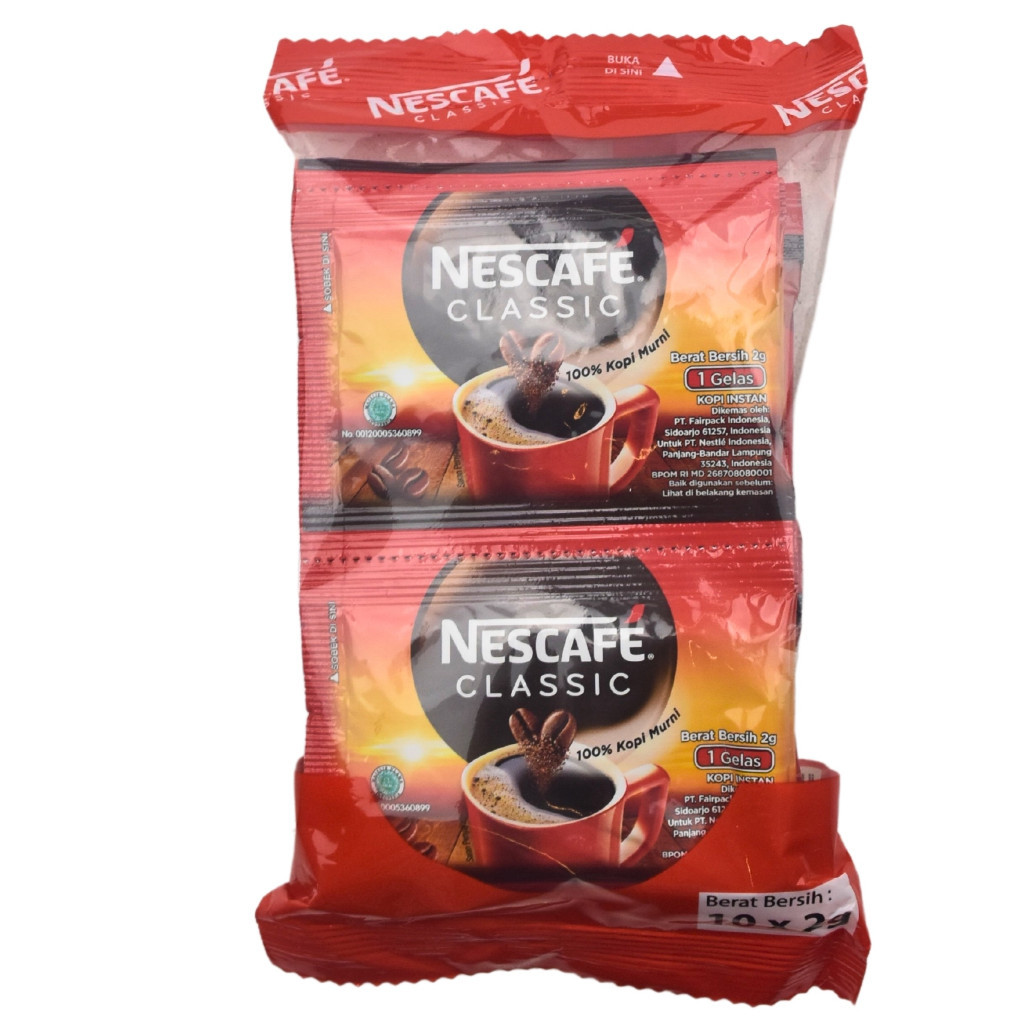 

Nescafe Classic Coffee Instant Kopi Murni Isi 10 Sachet