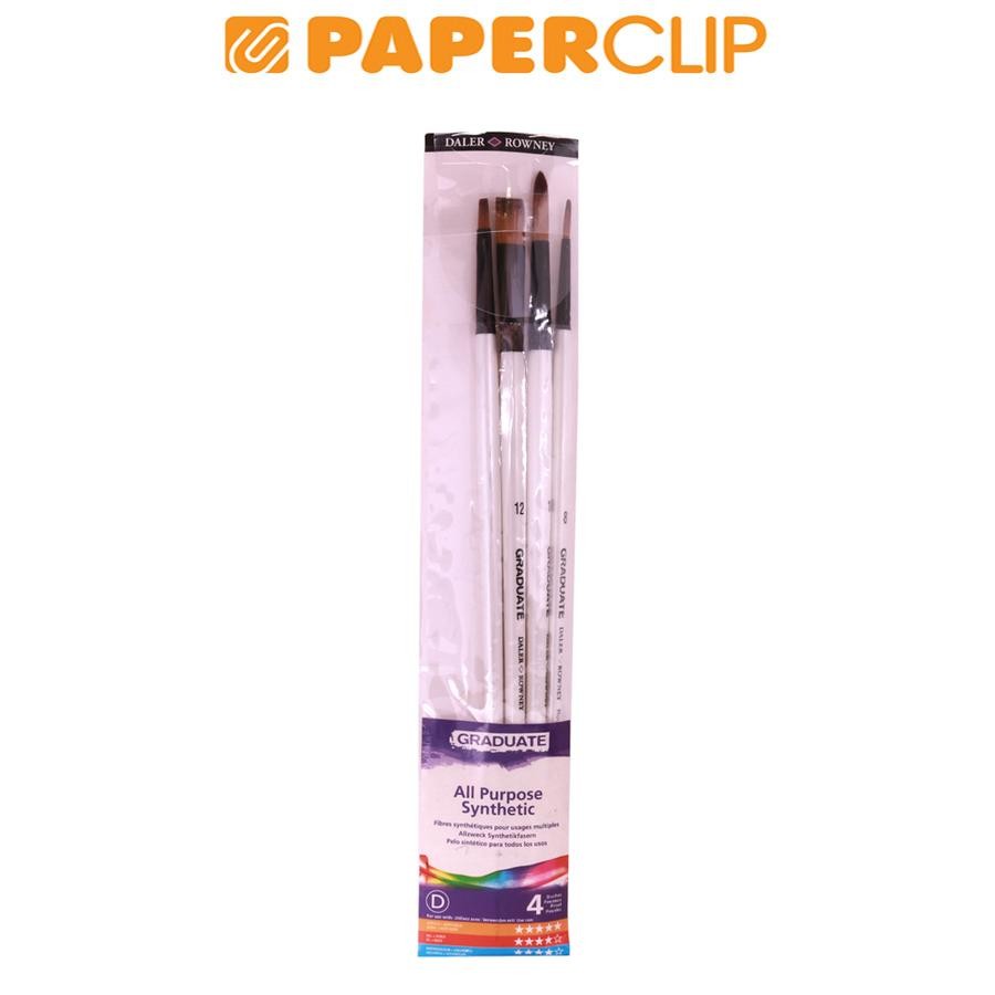 

KUAS LUKIS / BRUSH GRADUATE DALER ROWNEY SYNTHETIC LH SET 4 212541001