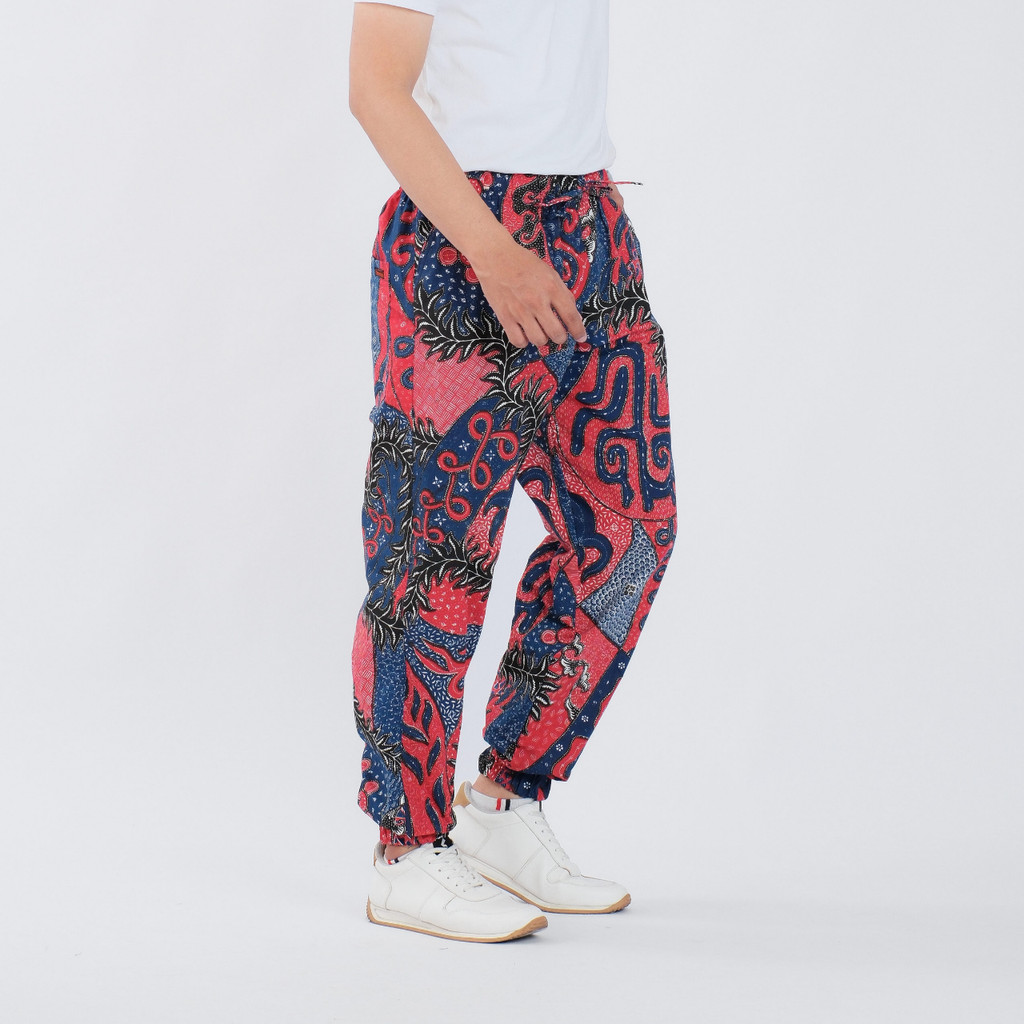 Celana Jogger Batik Pria Panjang Joger Pants Katun Premium Surya Teja CJ-53