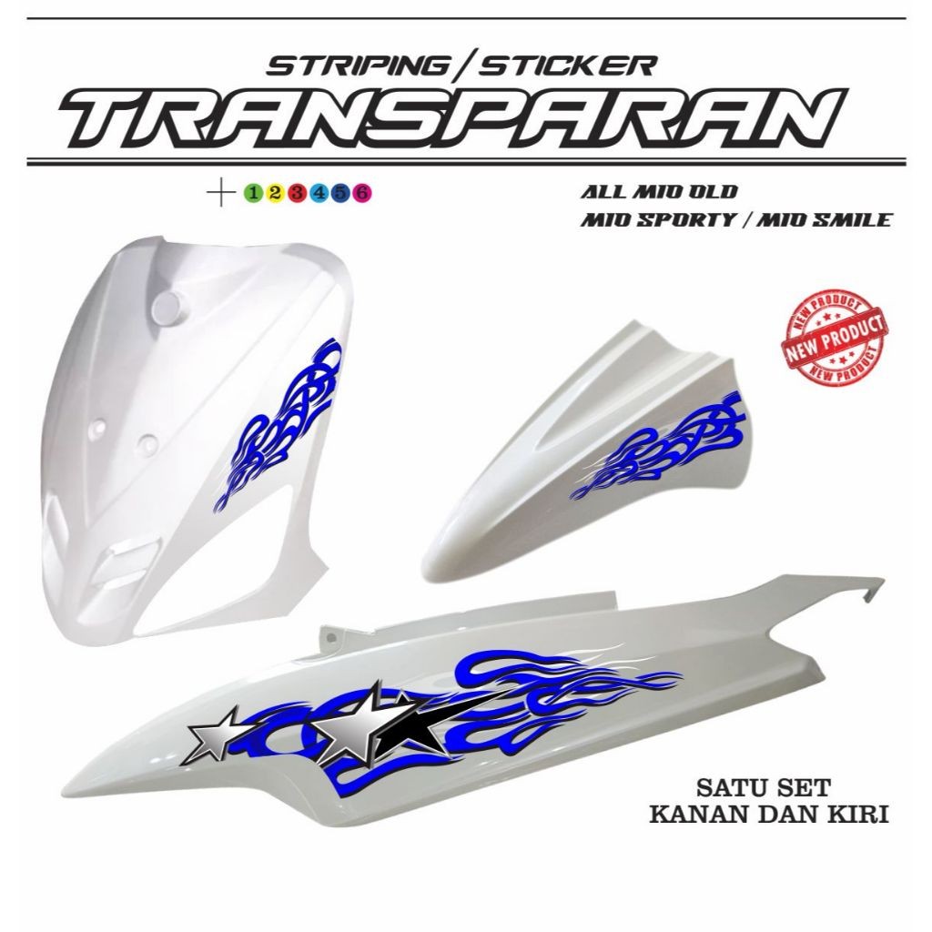 STIKER MIO ALL TRANSPARAN MIO OLD MIO SPORTY LIS STIKER