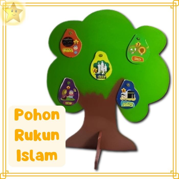 Mainan Edukasi Anak Peraga Kayu Pohon Rukun Islam