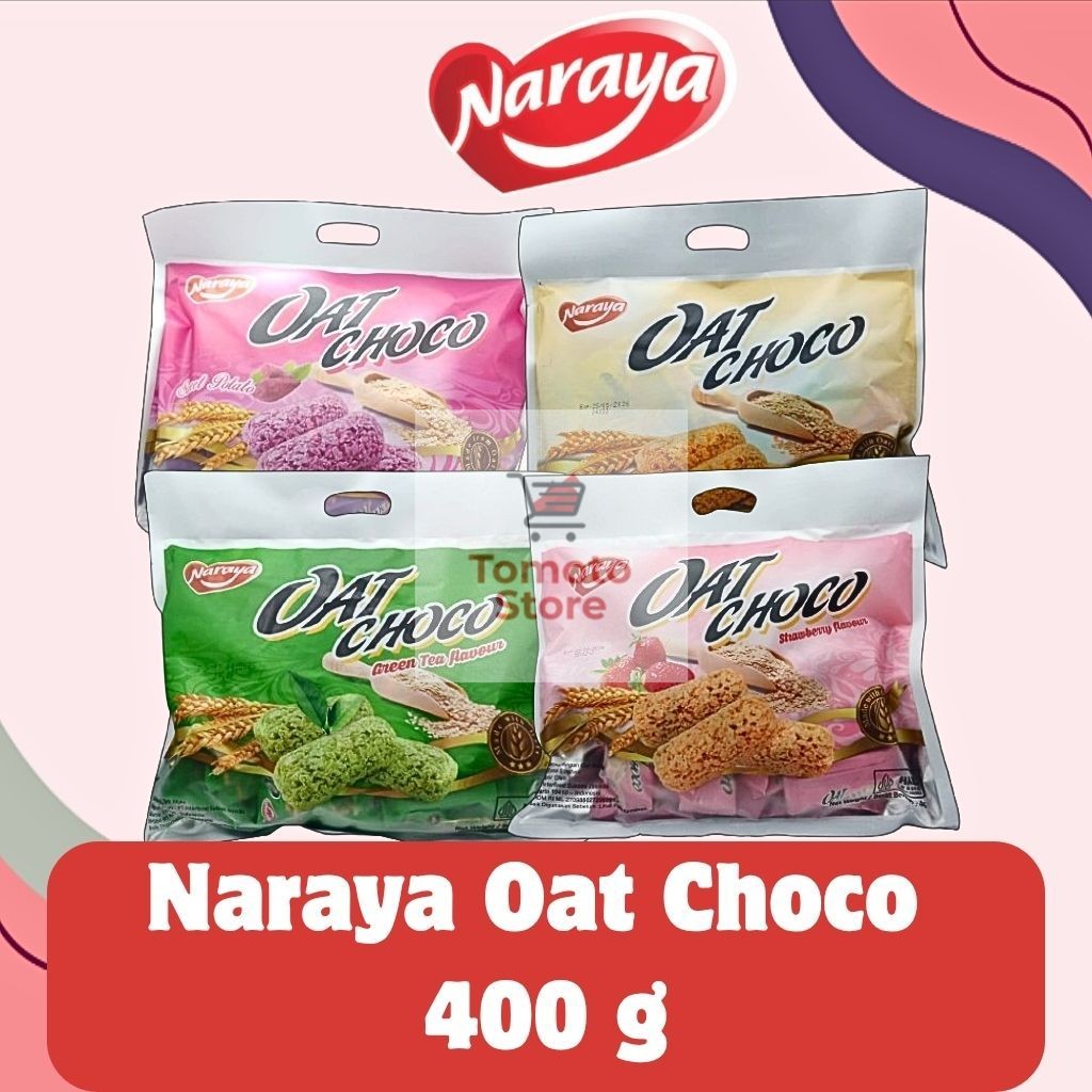 

[ TOMOTO STORE ] NARAYA Snack Oat Choco Green Tea | Original | Strawberry | Sweet Potato 400 gr