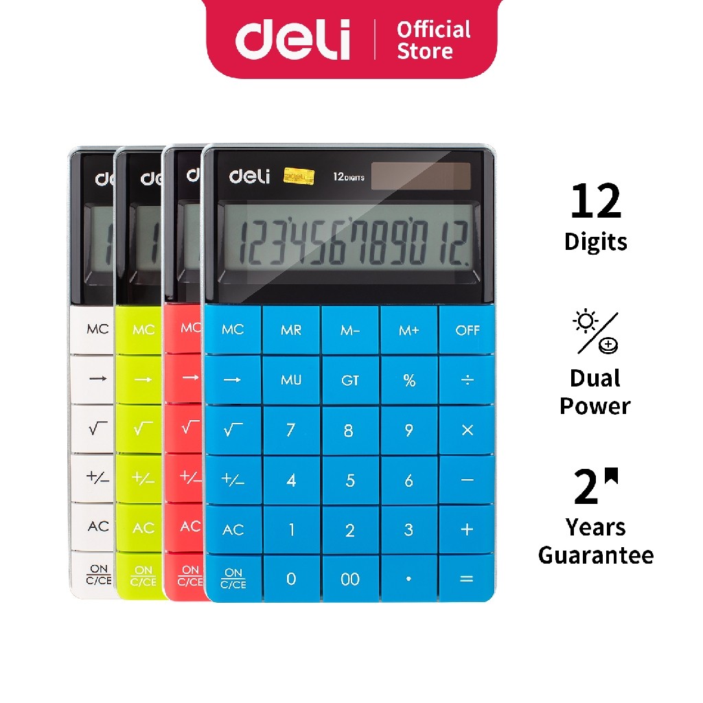 

Deli Kalkulator Desktop 12 Digit Garansi 3 Tahun Dual Power (Solar Cell + Battery LR44) E1589