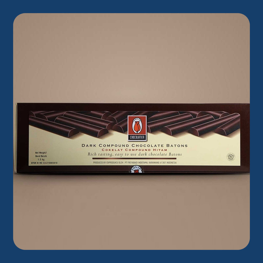 

Tulip Dark Compound Chocolate Batons Stick 1.5kg