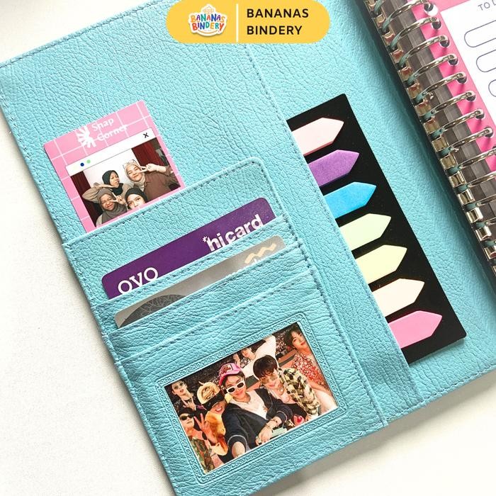 

TERLARIS! Bananas Bindery Binder Polos Keychain Hook [A5 20ring] Kulit Premium Special Edition 20ring/Lubang binder kuliah Kertas Stationery - PINKSOFT