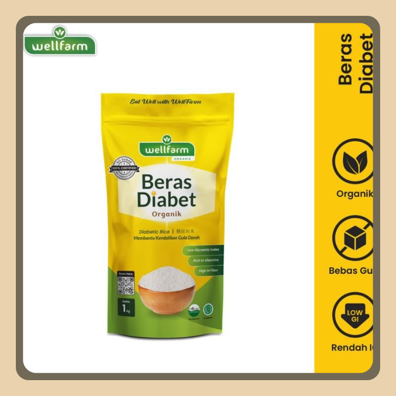 

Wellfarm Beras Diabetes Organik 1Kg | Beras Diabet Rendah Glikemik Index