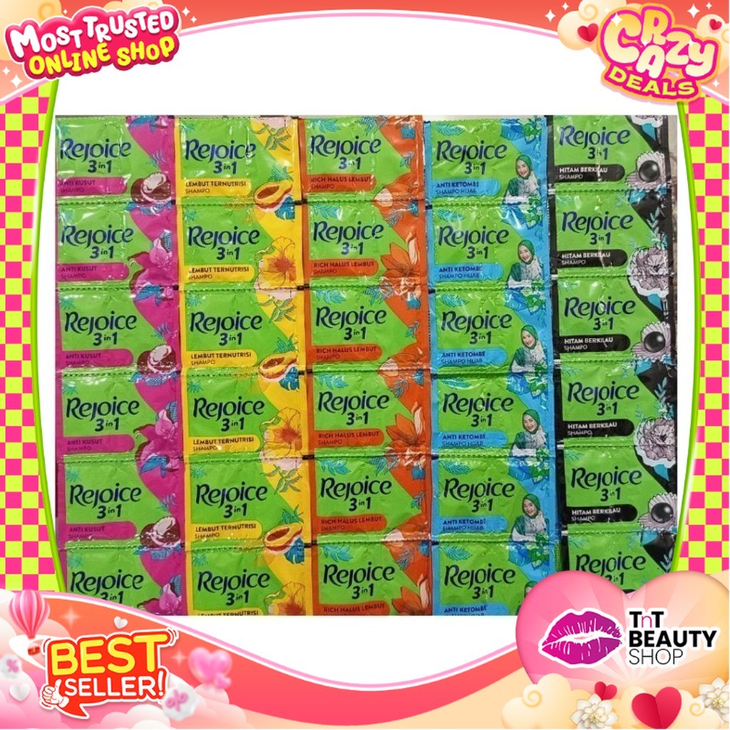 Sampo Rejoice Renceng 10ml isi 12 Sachet Shampo | TnT Beauty Shop
