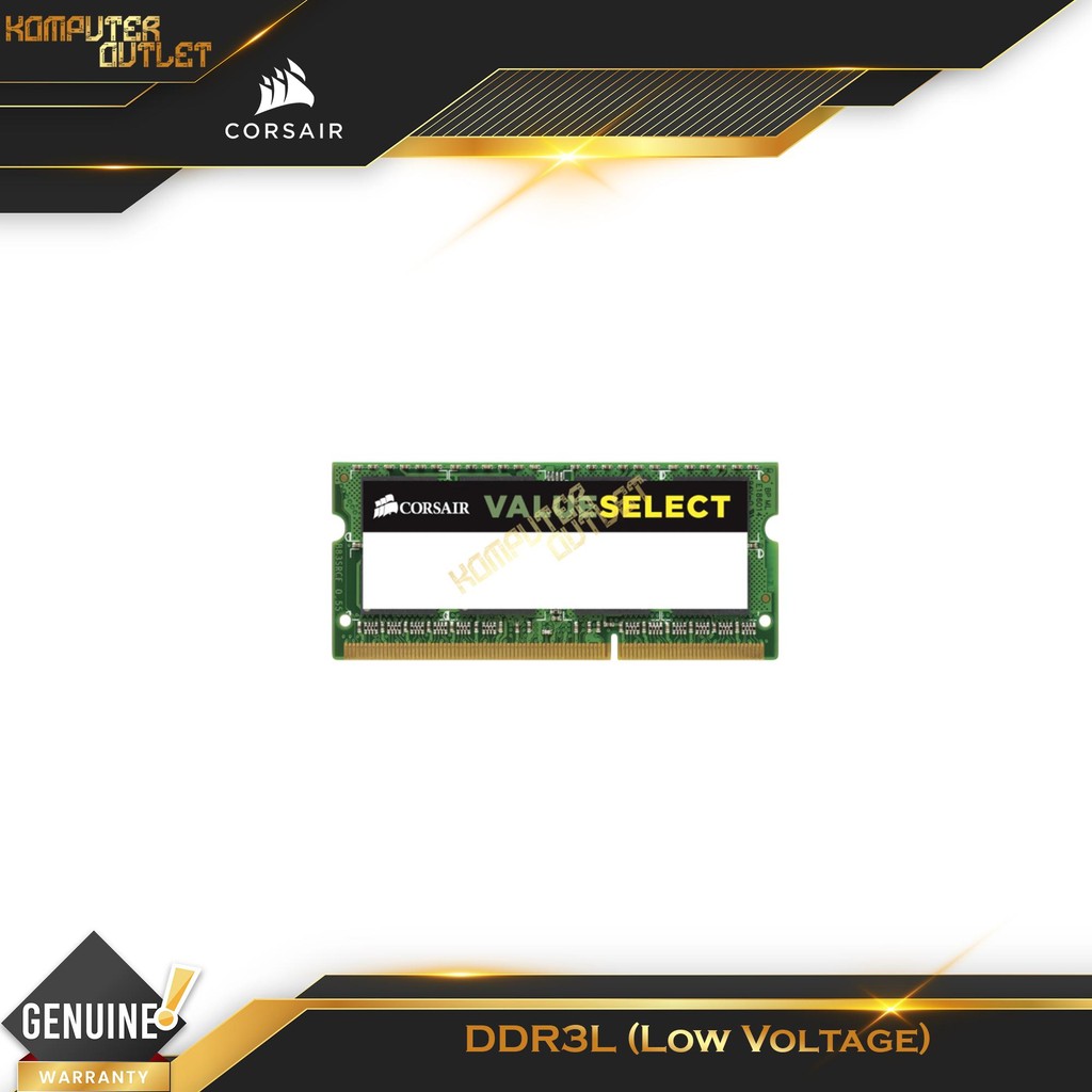 Corsair CMSO4GX3M1C1600C11 DDR3L 4GB (1x4GB) 1600 Mhz CL11 Ram Laptop So-Dimm | CMSO4GX3M1C-1600C11 