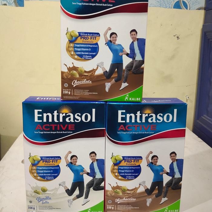 

[[Promo]] Susu entrasol active 340 gr vanila coklat - vanila latte, 340gr