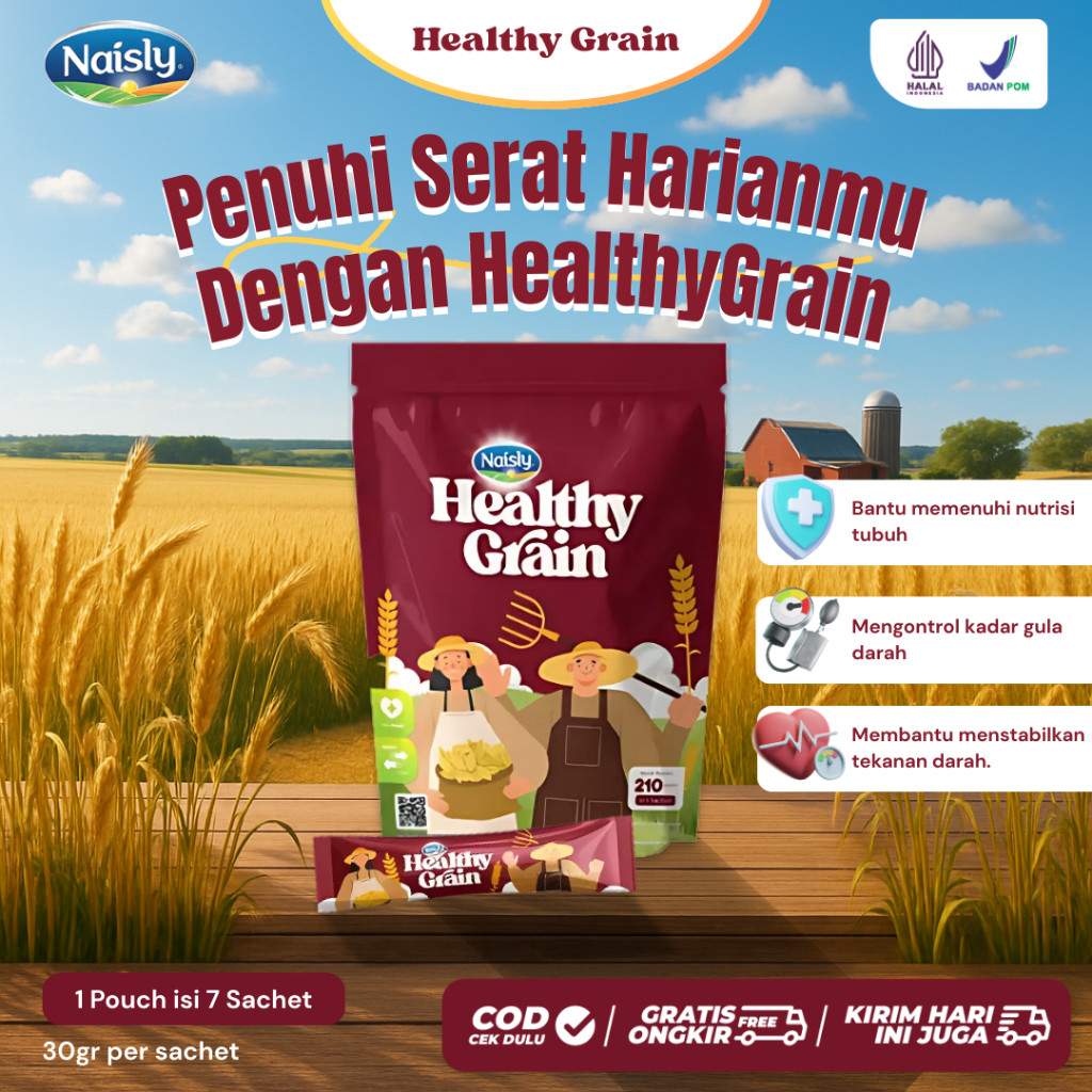 

Healthy Grain Minuman Multigrain Sehat untuk Stabilkan Gula Darah dan Hipertensi 1 Pouch