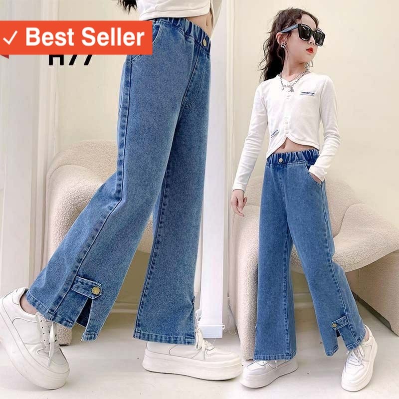 Fashion Anak Kekinian Murah Terlaris Terbaru / Celana Panjang Anak Perempuan HW Kulot Jeans Kulot Bo