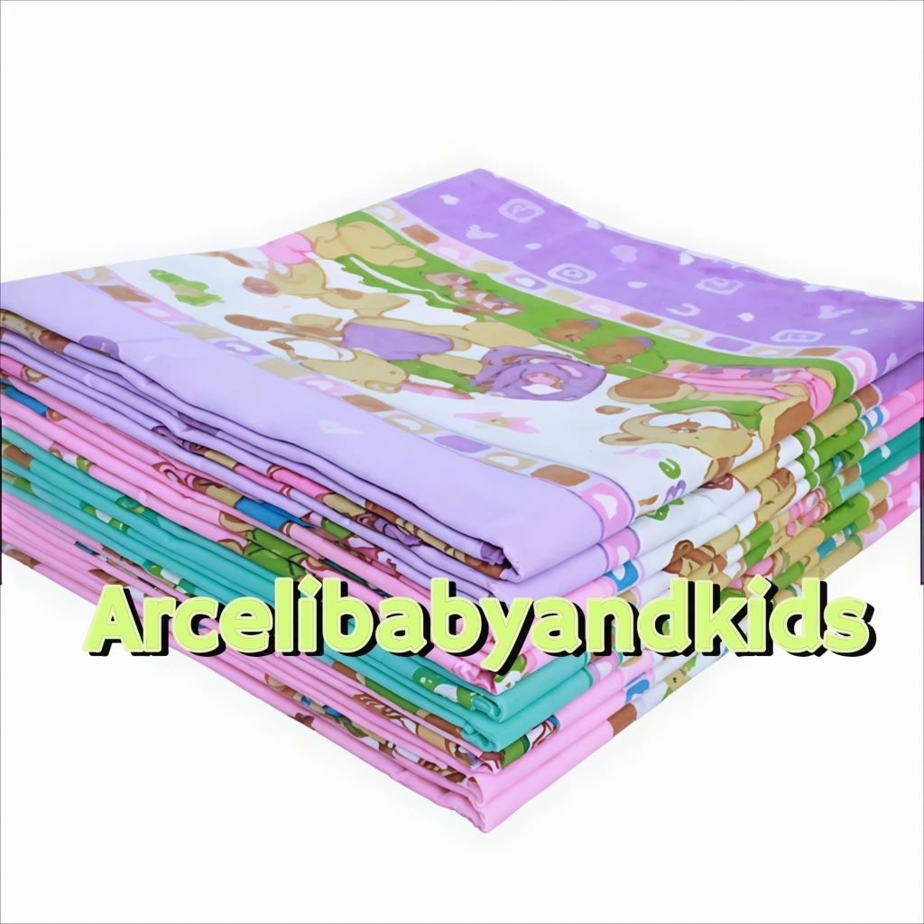1 LUSIN / 12PCS BEDONG BAYI 110x90cm / BEDONG BAYI BAHAN FLANEL KATUN LEMBUT / PERNEL BAYI MOTIF LUC