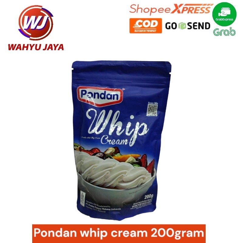 

Pondan whip cream 200gram