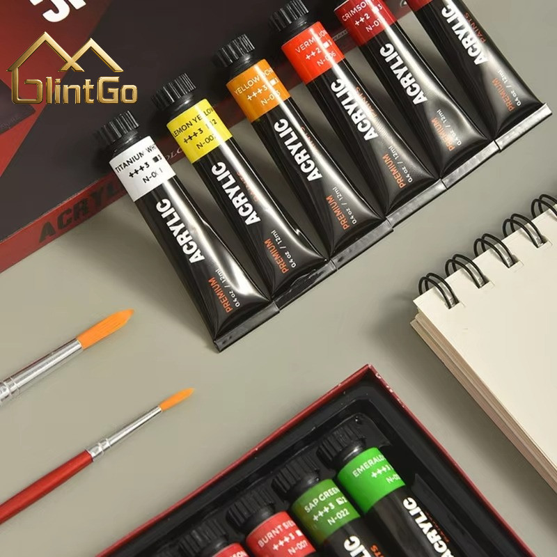 

Perlengkapan graffiti 24 warna cat acrylic Set cat warna Cat tahan air Cat untuk seni & rekreasi Perlengkapan melukis
