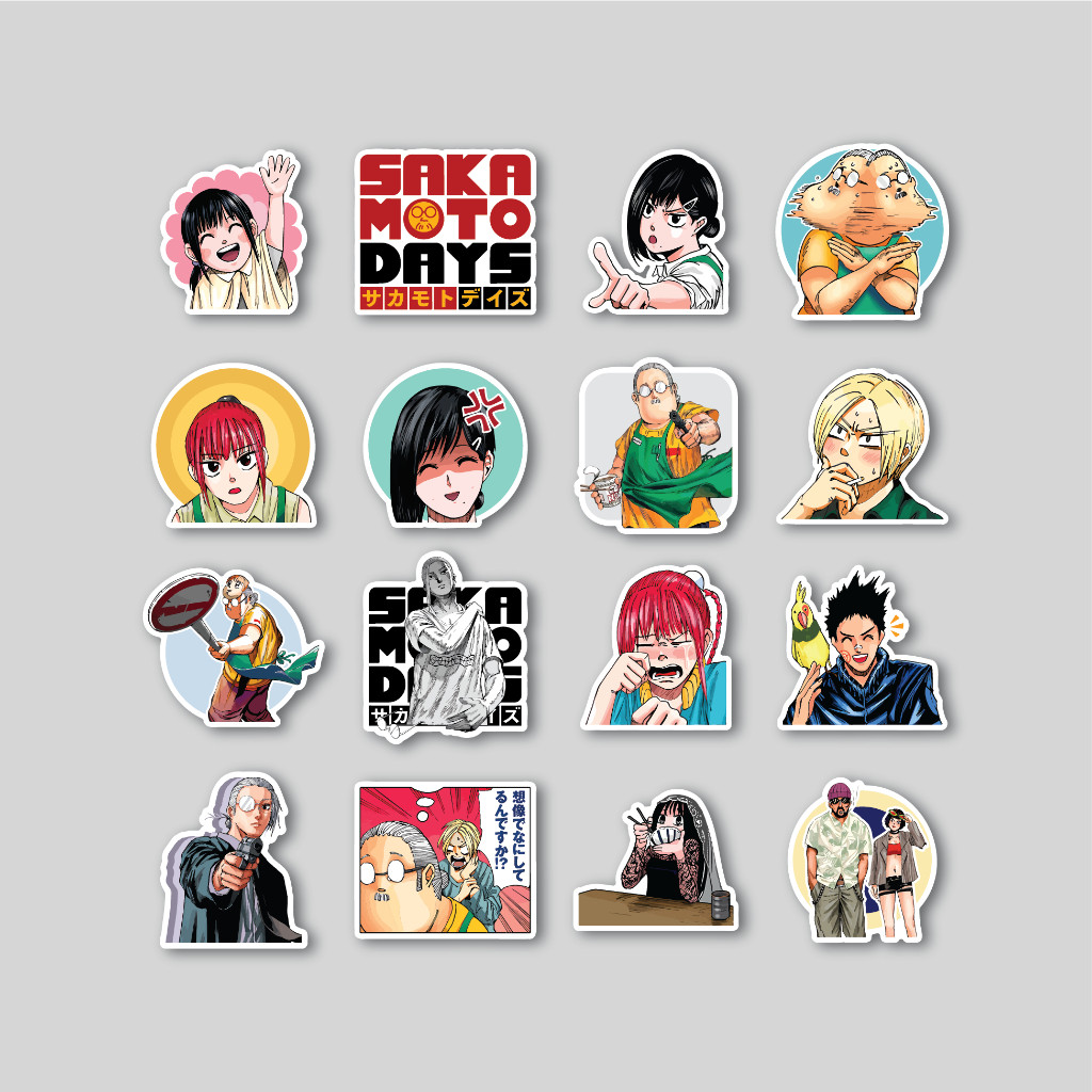 

Sticker Pack Sakamoto Days | Sticker Tumbler | Stiker Laptop Koper Helm