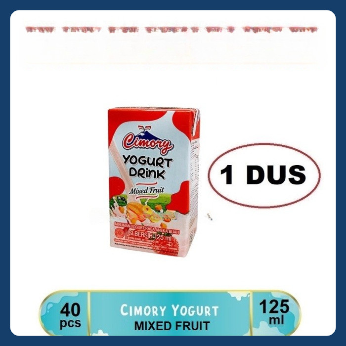 

CIMORY YOGURT Drink MIXED FRUIT MINI 125 ml - ( HARGA 1 DUS ISI 40 )