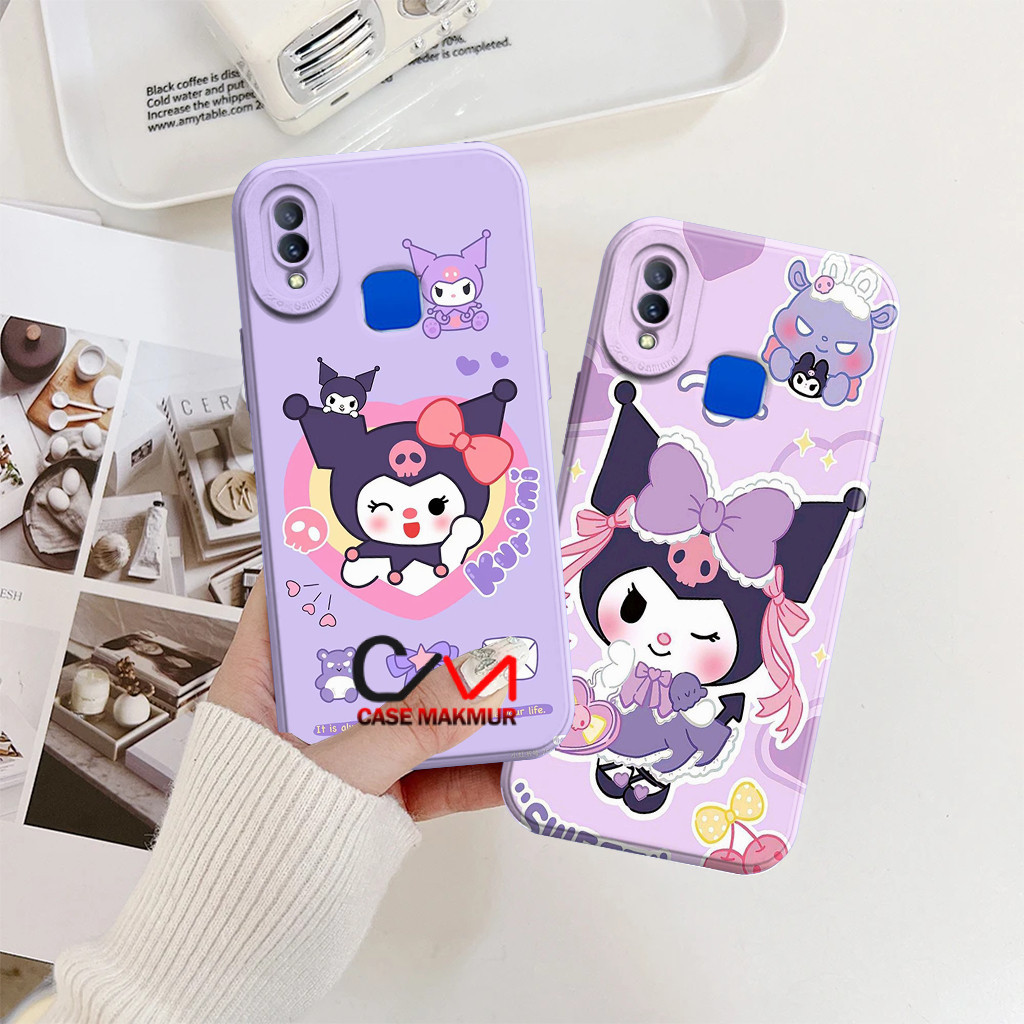Softcase Vivo V9 Y85 Z1 Y91 Y93 Fingger Y95 - Silicon Motif Kartun Kuromi - Casing Hp - Case Cewek