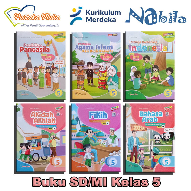 Pustaka Mulia Buku Paket Kelas 5 SD/MI Kurikulum Merdeka