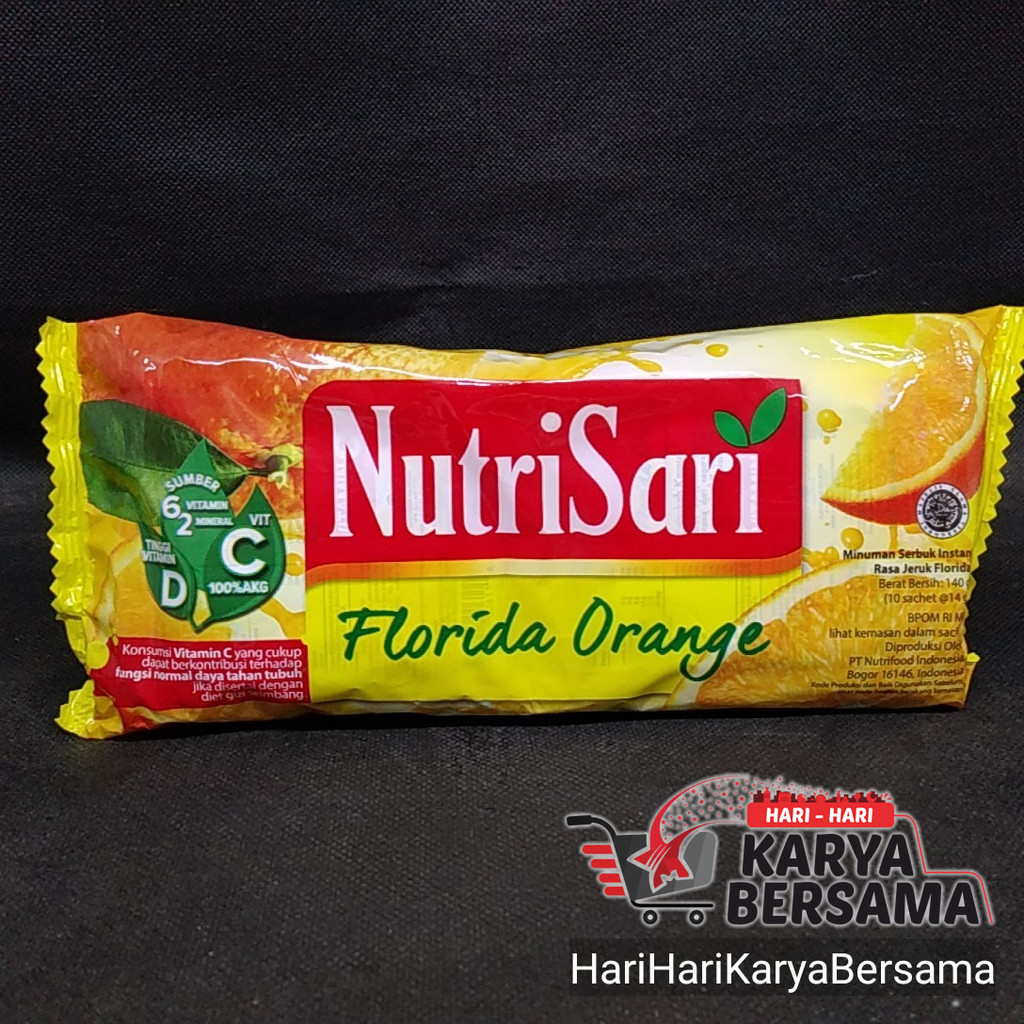 

MINUMAN BUBUK INSTAN NUTRISARI NUTRI SARI FLORIDINA ORANGE BAG 10'S X 14GR
