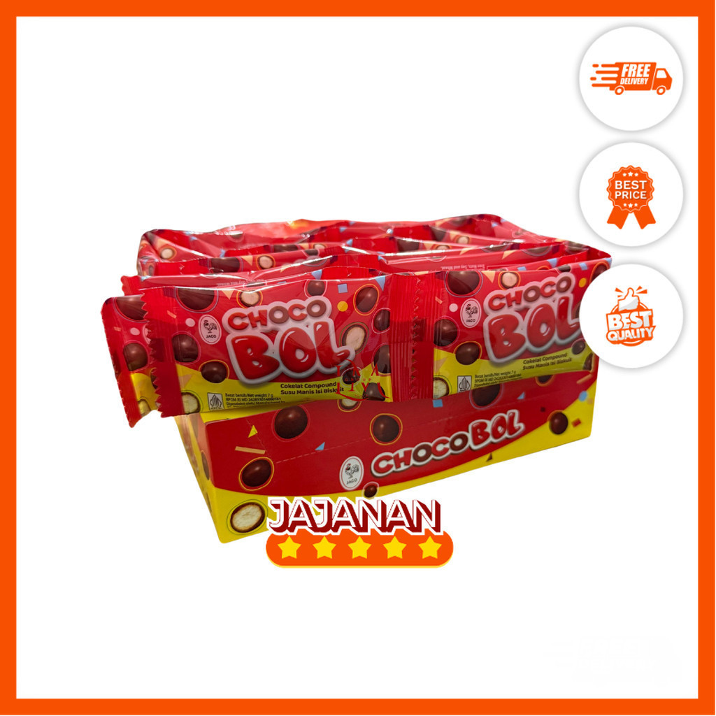 

Jago Choco Bol Cokelat Compound Biskuit 1 Pack isi 20 x 7gr Jajanan Termurah