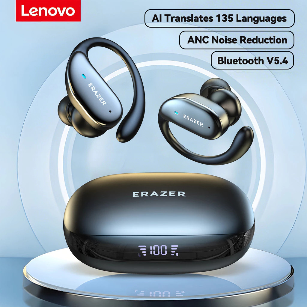 Original Lenovo ERAZER XT80 PRO TWS AI Smart Translation Wireless Headset Bluetooth 5.4 Earphone Tru