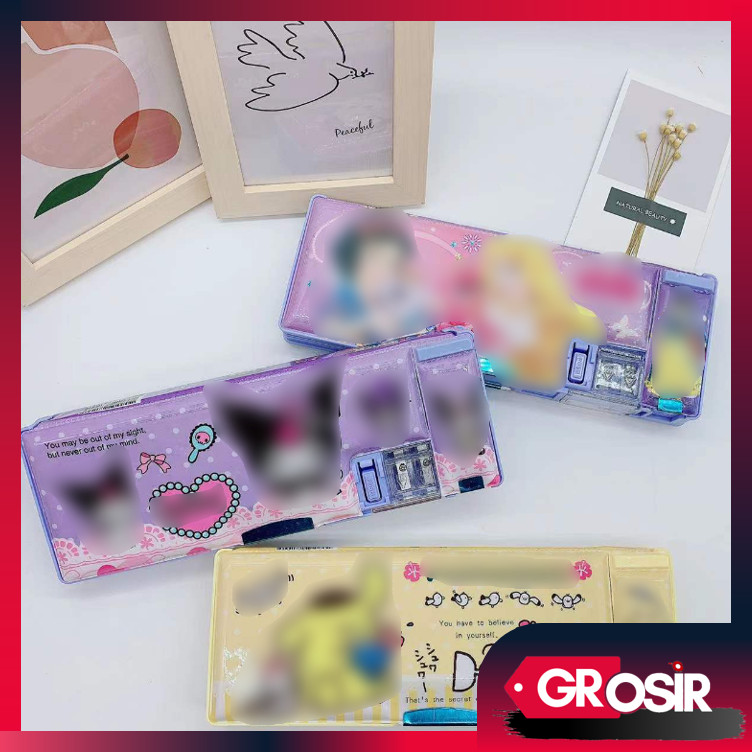 

Grosir - S5984 Kotak Pensil/ Kotak Pensil Magnet 2 Sekat / Kotak Pensil Anak Dilengkapi Rautan / Kotak Pensil Lucu