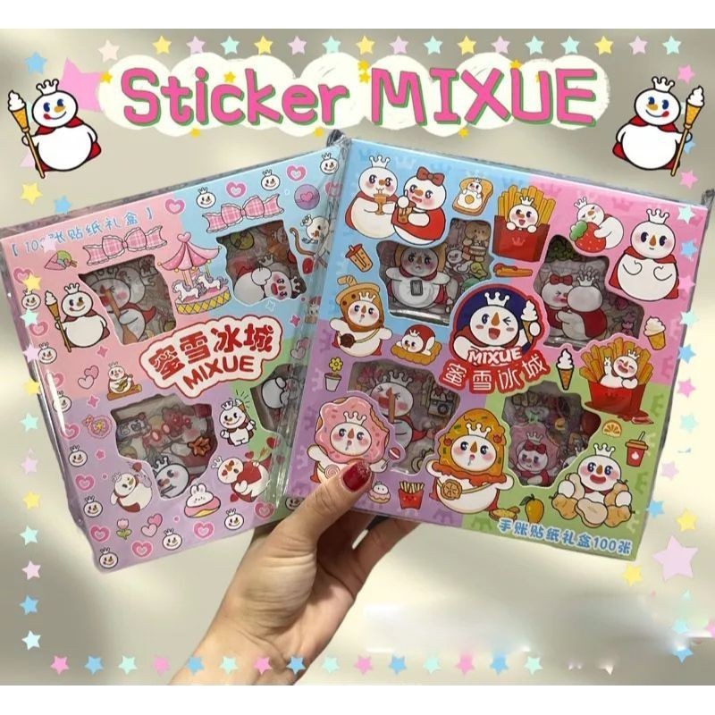 

Sticker Mixue Rainbow Mix Waterproof Original Ukuran Besar - ABO