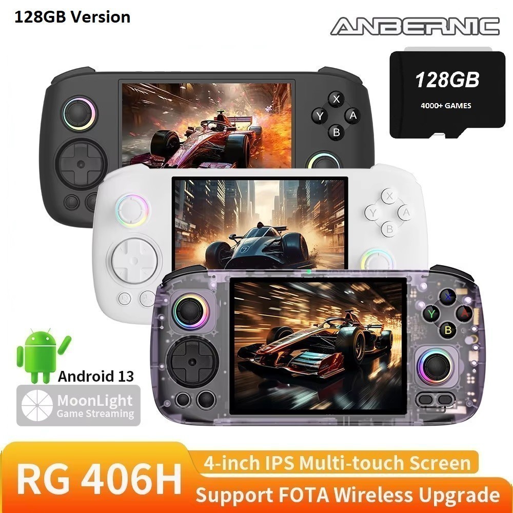 GROSIRUNIK99 ANBERNIC RG406H 128GB - Dual Mode Emulator Retro Game Handheld Console