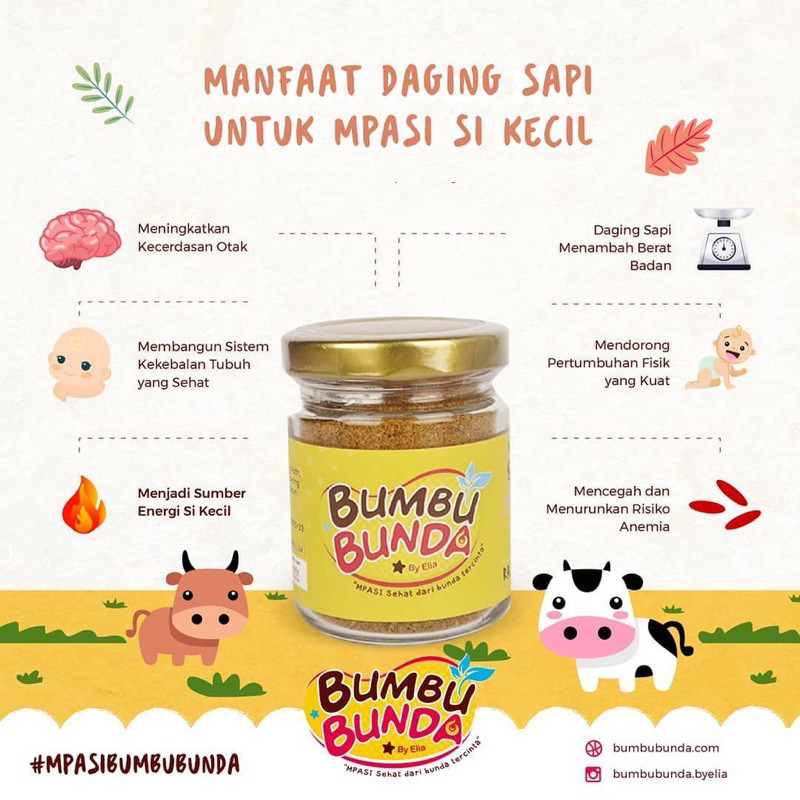 

Bumbu Bunda Kaldu Sapi Bubuk MPASI Tanpa MSG Pengawet / Kaldu MPASI Bayi Anak