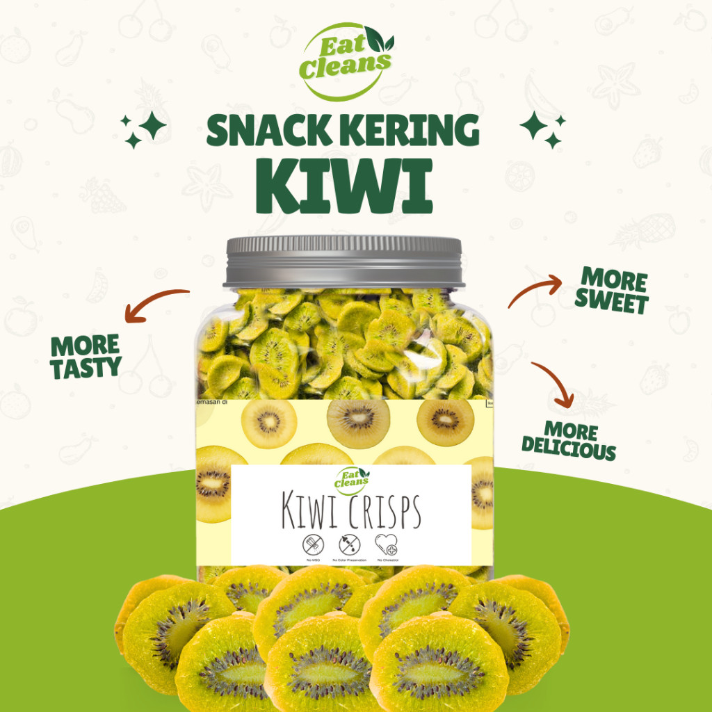

Kripik Kiwi Freeze Dried - Keripik Kiwi Kering Berkualitas - Cemilan Keripik Buah Kiwi Sehat Berkualitas Rendah Kalori TERMURAH