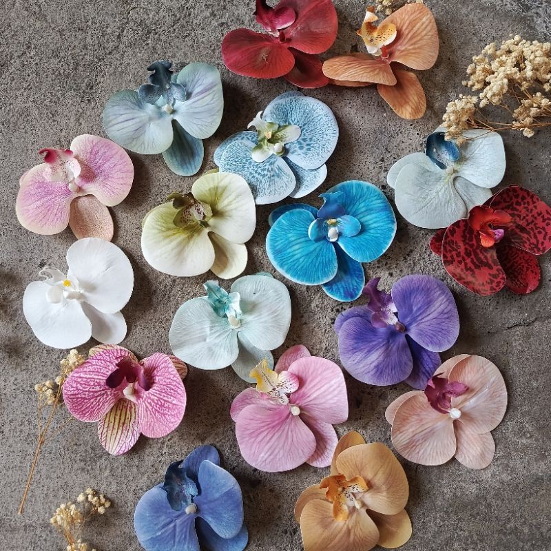 Kuntum Anggrek Latex ukuran 11cm Bunga Artificial bunga mahar bunga hias bahan mahar Hiasan mahar se