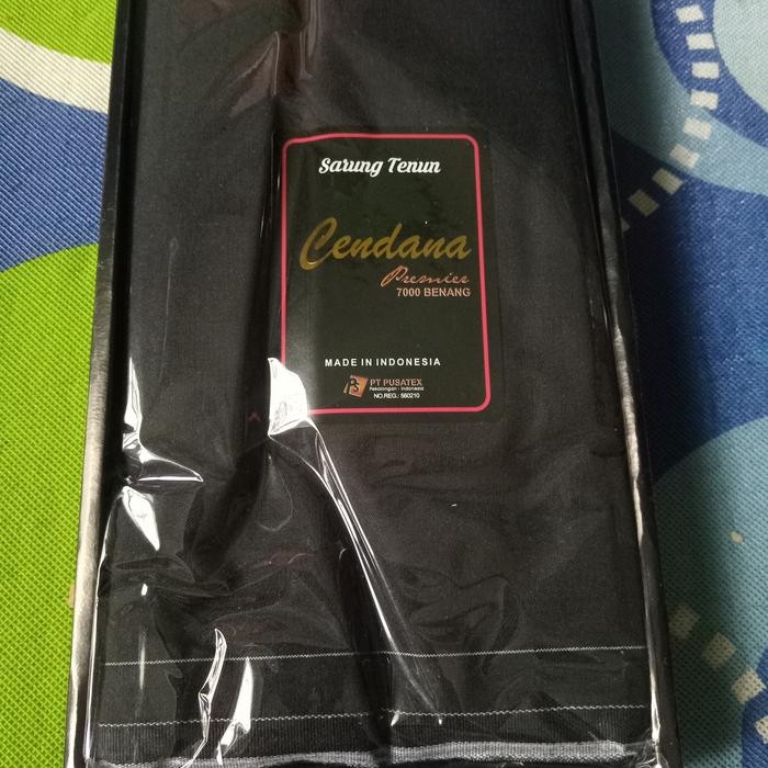 Sarung Tenun Cendana Premier 7000 Benang - Hitam
