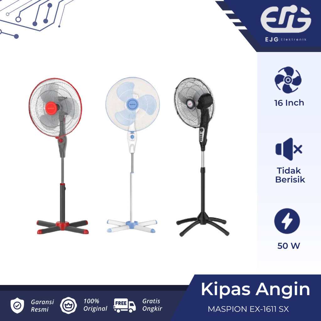 Kipas Angin Berdiri Maspion EX 1611 SX / Stand Fan Maspion EX1611SX