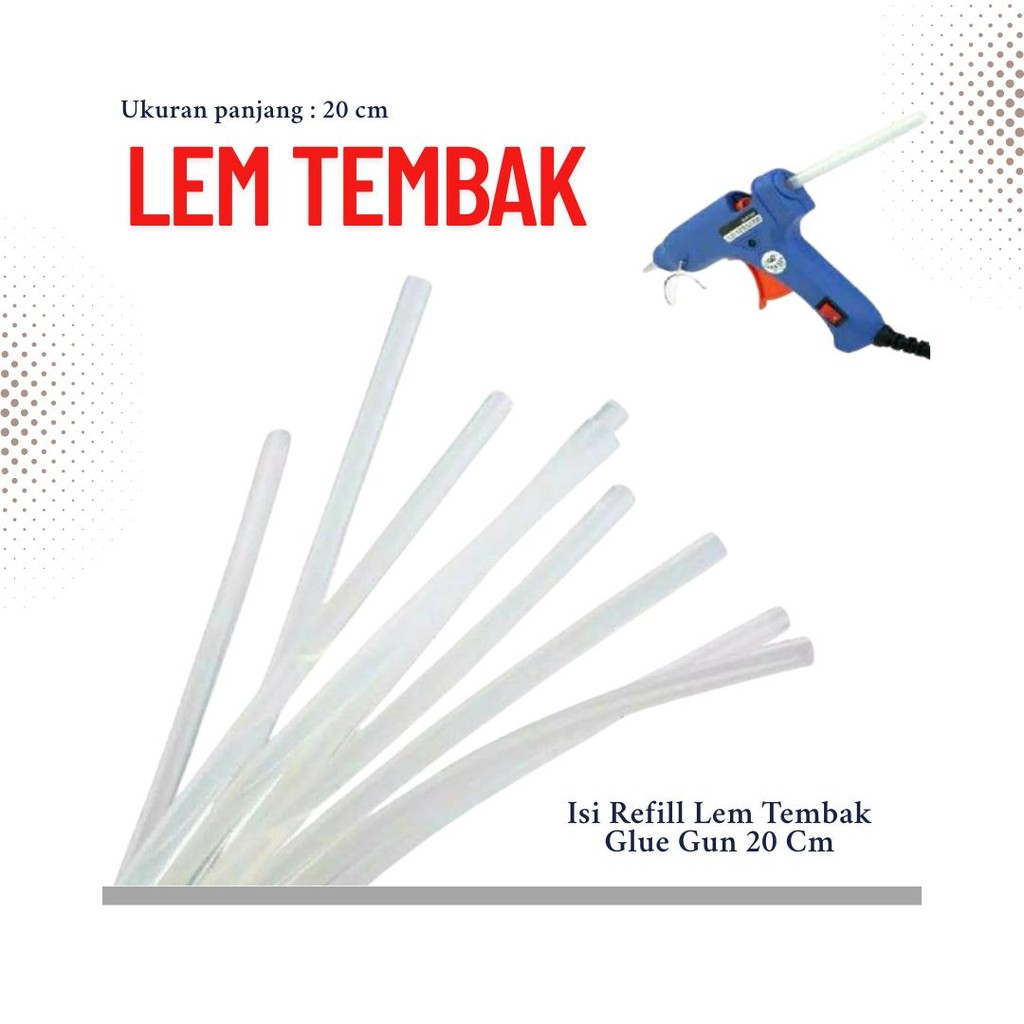 

Isi Lem Tembak Glue Gun 20 Cm Refill Lem Kecil Panjang - Satuan