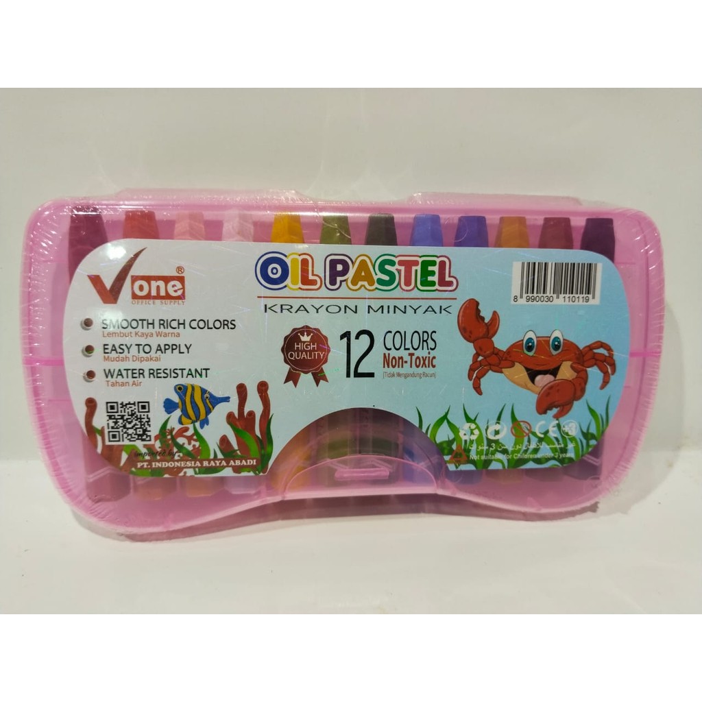 

Crayon 12 Warma Oil Pastel / Krayon Murah / V ONE