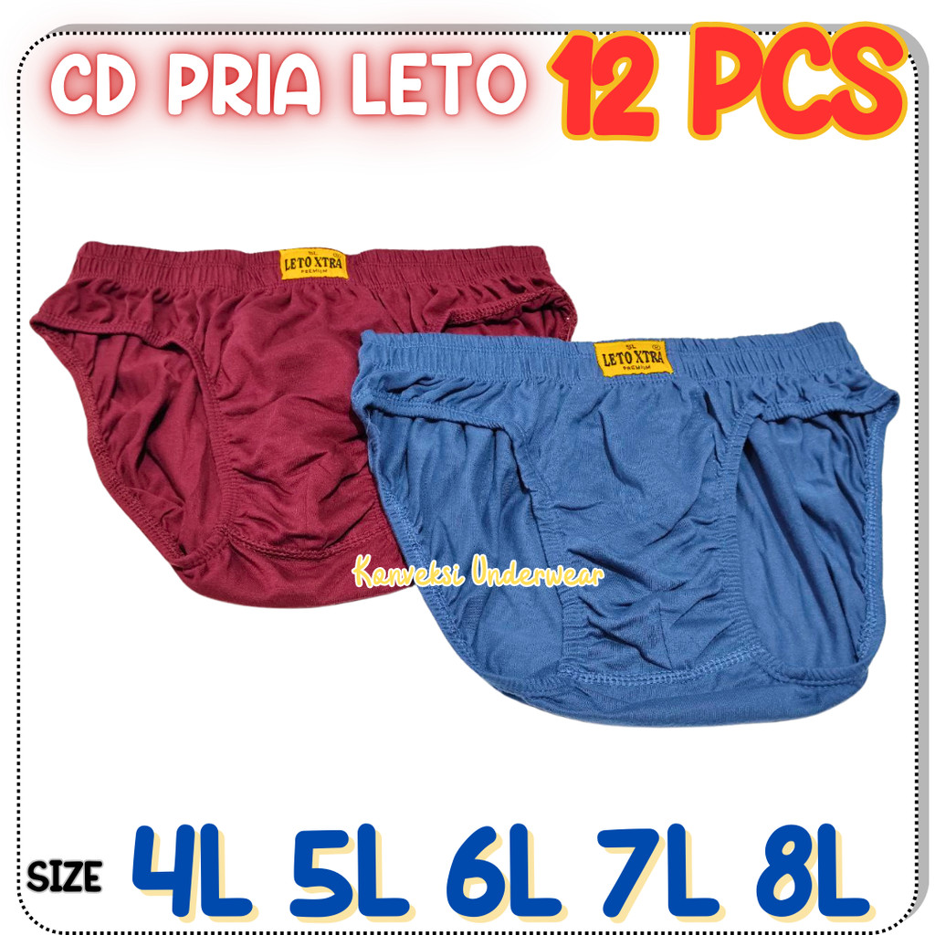 1 LUSIN (12 PCS) JUMBO CELANA DALAM PRIA JUMBO KATUN